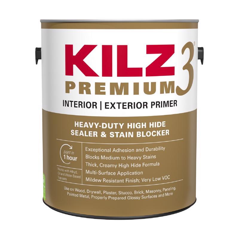 KILZ 3 Premium White Flat Water-Based Stain Blocking Primer 1 gal