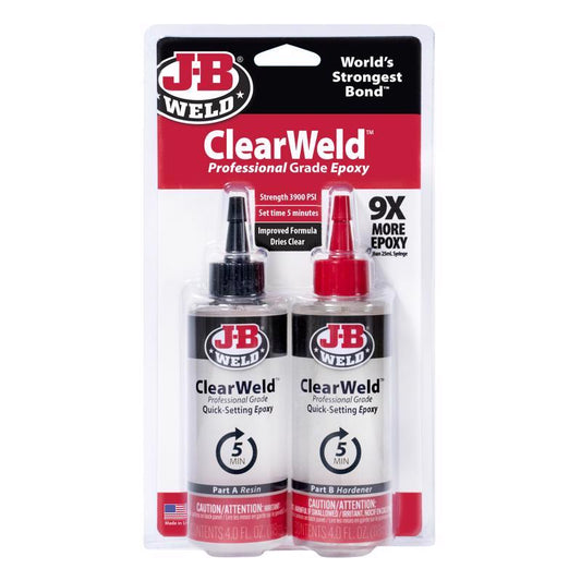 J-B Weld Clear Weld High Strength Clear Epoxy 8 oz