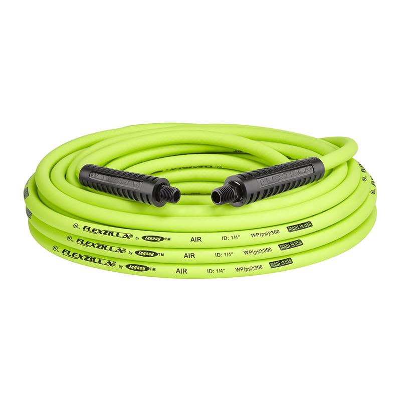 Legacy Flexzilla 50 ft. L X 1/4 in. D Hybrid Polymer Air Hose 300 psi Zilla Green