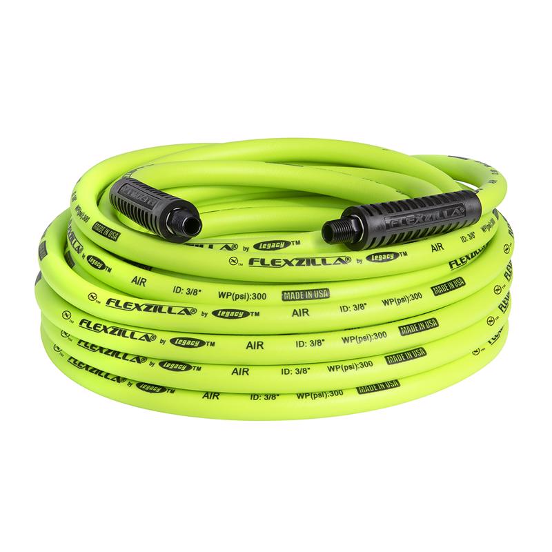 Legacy Flexzilla 50 ft. L X 3/8 in. D Hybrid Polymer Air Hose 300 psi Zilla Green