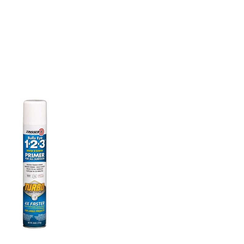 Zinsser Bulls Eye 123 Turbo Bright White Oil-Based Alkyd Oil Primer 26 oz