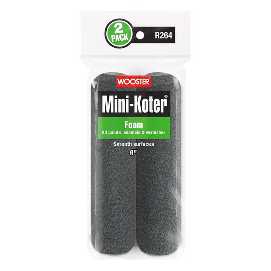 Wooster Mini-Koter Foam 6 in. W Mini Paint Roller Cover 2 pk