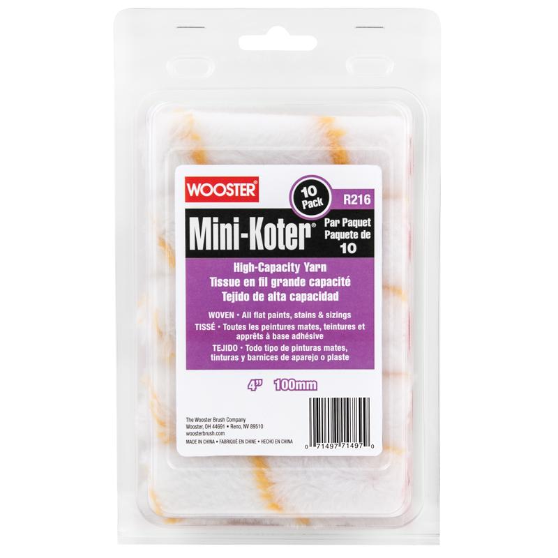 Wooster Mini-Koter Yarn 4 in. W Mini Paint Roller Cover 10 pk