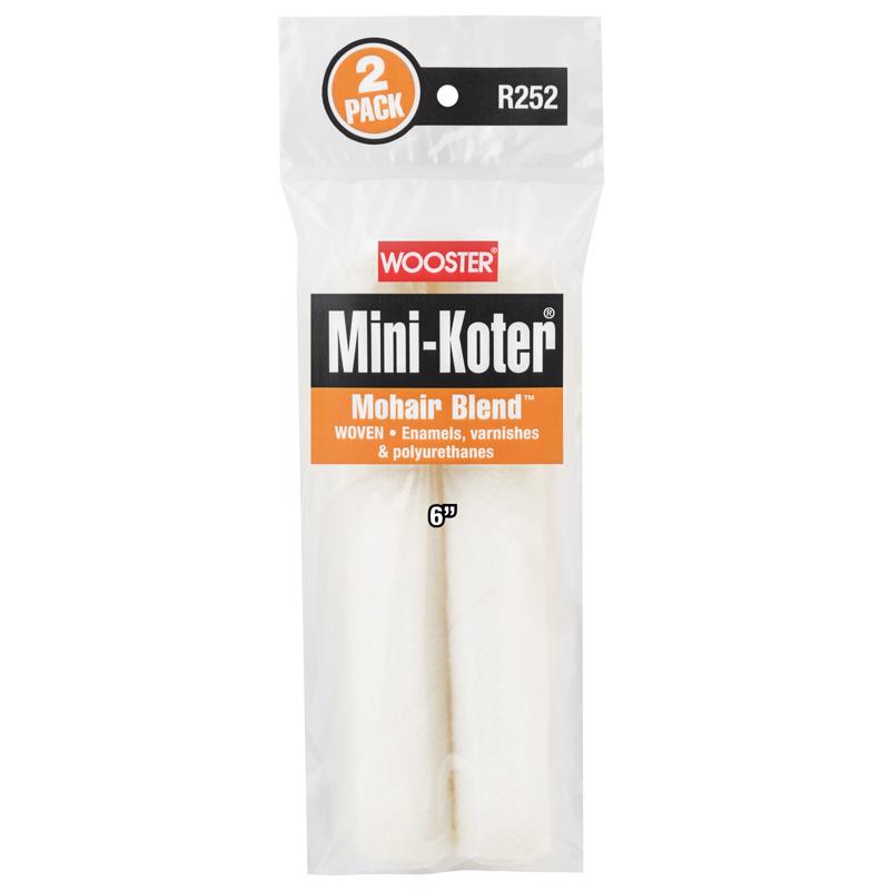 Wooster Mini-Koter Mohair Blend 6 in. W Mini Paint Roller Cover 2 pk