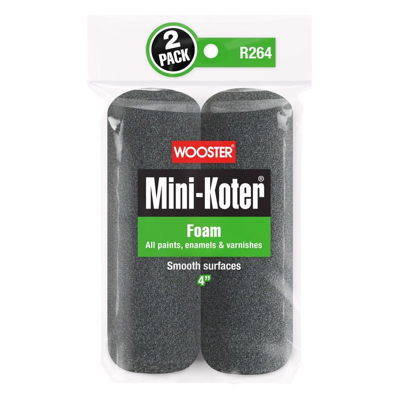 Wooster Mini-Koter Foam 4 in. W Mini Paint Roller Cover 2 pk