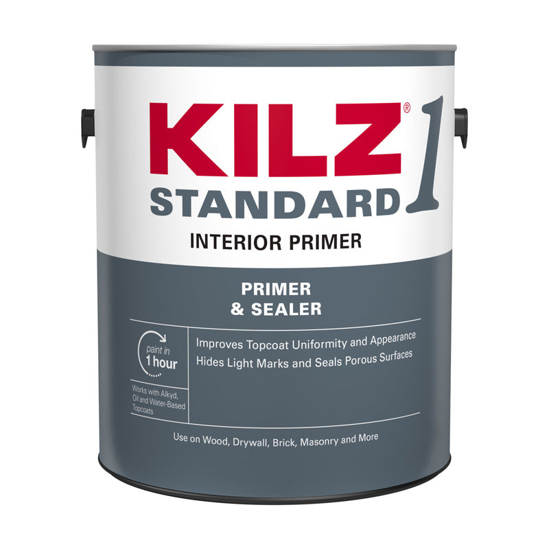 KILZ 1 Standard White Flat Water-Based Acrylic Primer and Sealer 1 gal