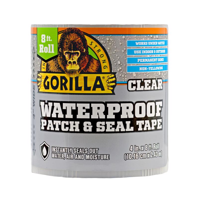 Gorilla 4 in. W X 8 ft. L Clear Waterproof Repair Tape