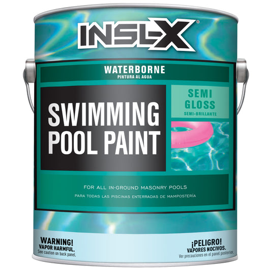 Insl-X Indoor and Outdoor Semi-Gloss White Acrylic Swimming Pool Paint 1 gal