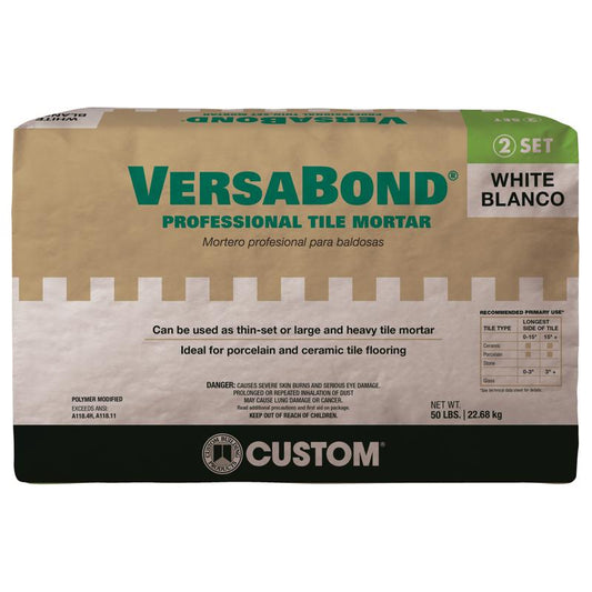 Custom Building Products VersaBond White Thin-Set Mortar 50 lb