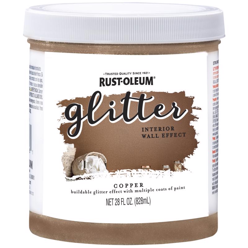 Rust-Oleum Glitter Copper Water-Based Paint Interior 28 oz