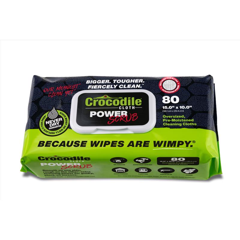 Crocodile Cloth Power Scrub Fiber Blend Cleaning Cloth 15 in. W X 10 in. L 80 pk