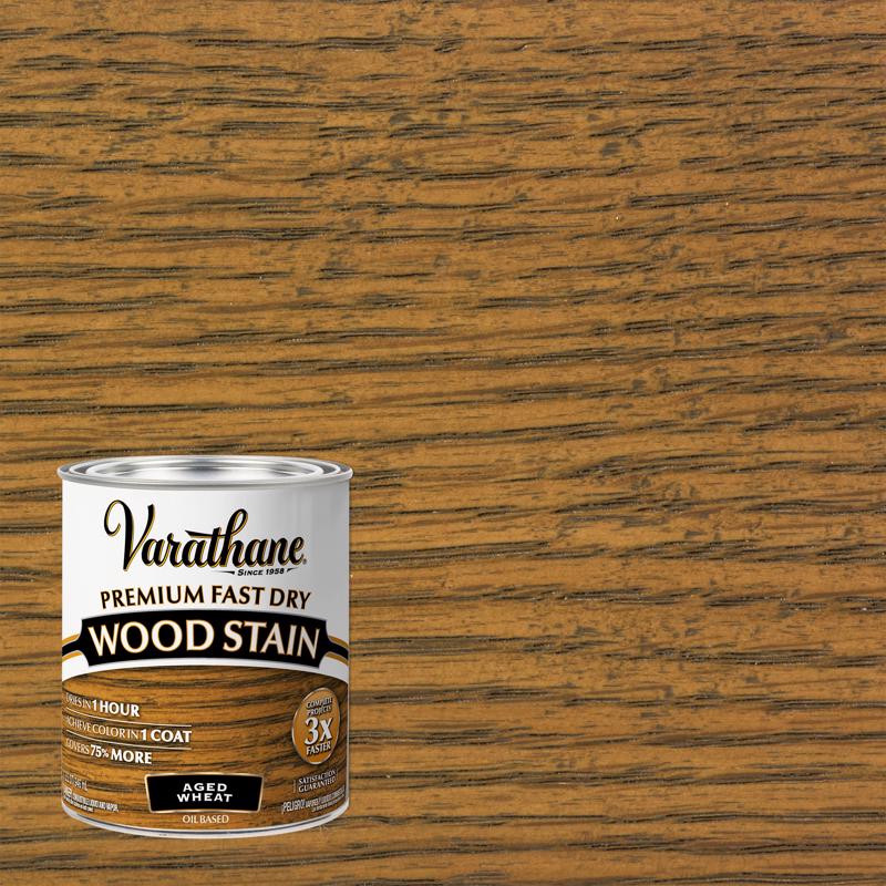 Varathane Premium Aged Wheat Oil-Based Urethane Modified Alkyd Fast Dry Wood Stain 1 qt