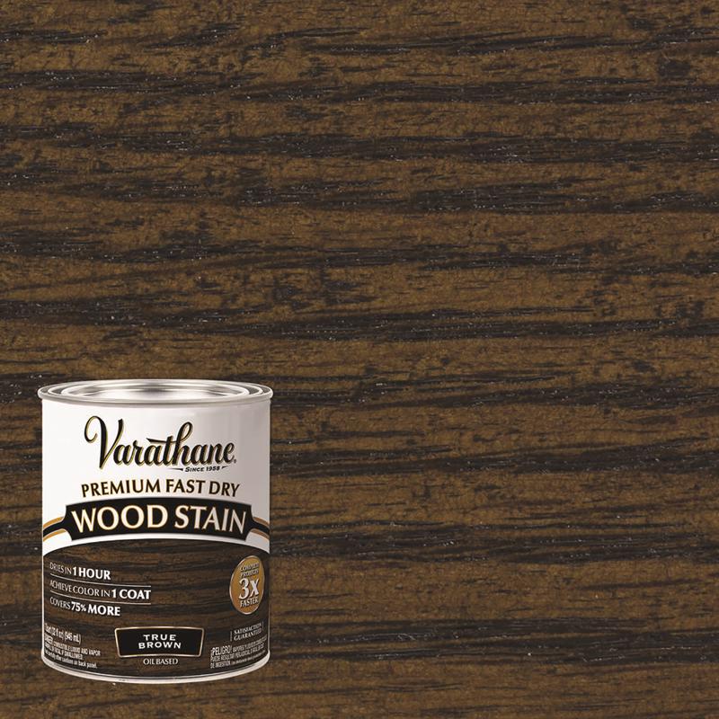 Varathane Premium True Brown Oil-Based Urethane Modified Alkyd Fast Dry Wood Stain 1 qt