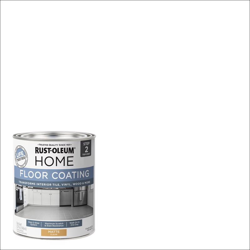 Rust-Oleum Home Matte Clear Water-Based Floor Coating Step2 1 qt