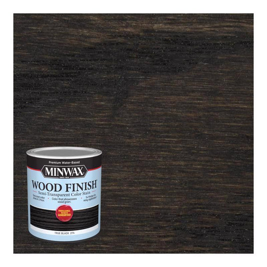 Minwax Wood Finish Water-Based Semi-Transparent True Black Water-Based Acrylic Emulsion Wood Finish