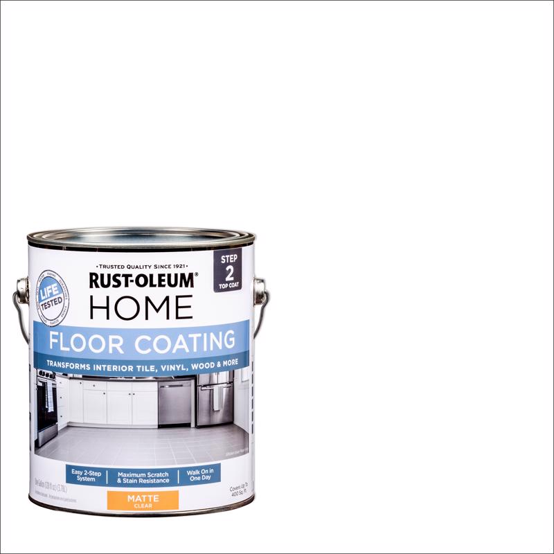 Rust-Oleum Home Clear Coat Matte Floor Coating Step2 1 gal