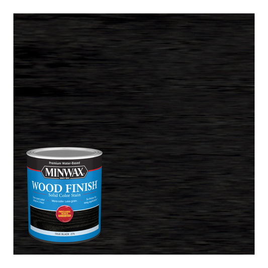 Minwax Wood Finish Water-Based Solid True Black Water-Based Wood Stain 1 qt