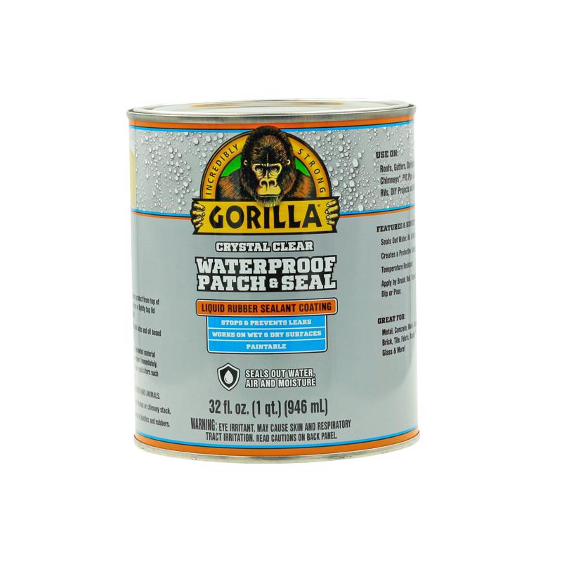 Gorilla Clear Rubber-Based Liquid Rubber Waterproof Sealer 32 oz