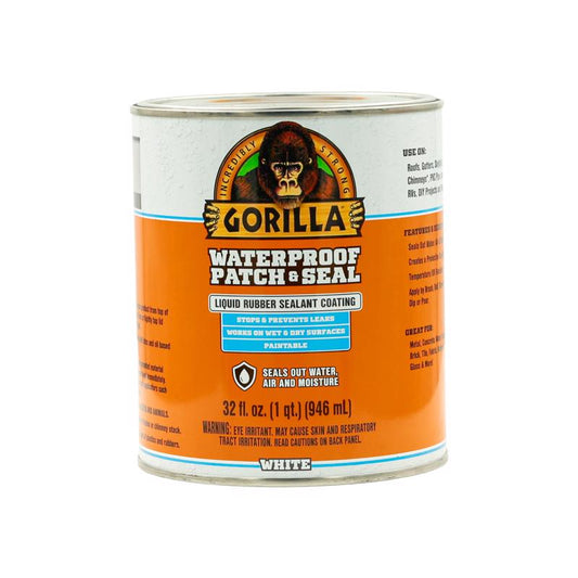 Gorilla White Rubber-Based Liquid Rubber Waterproof Sealer 32 oz