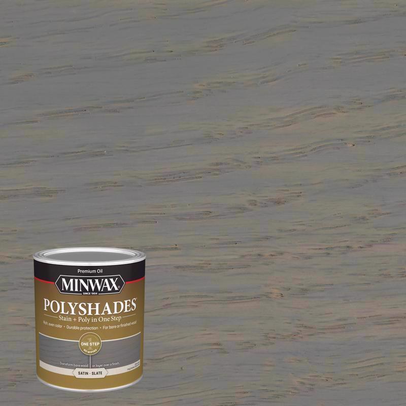 Minwax Polyshades Semi-Transparent Satin Slate Oil-Based Stain/Polyurethane Finish 1 qt