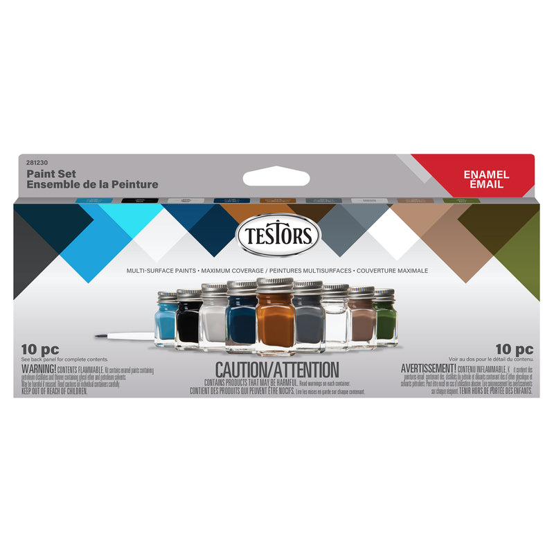 Testors Military Assorted Solvent-Based Enamel Paint Exterior and Interior 0.25 oz