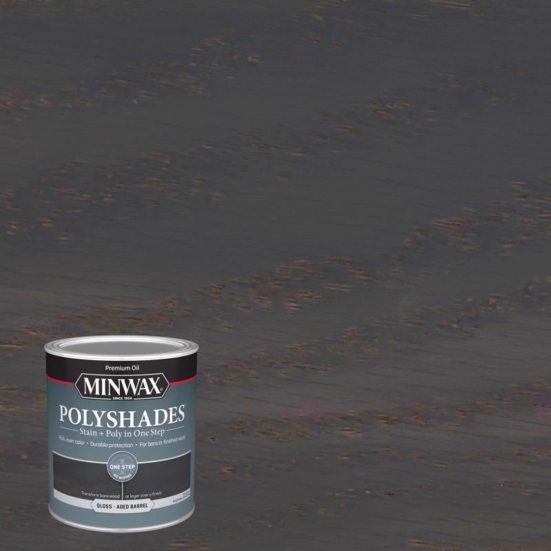 Minwax Polyshades Semi-Transparent Gloss Aged Barrel Stain/Polyurethane Finish 1 qt