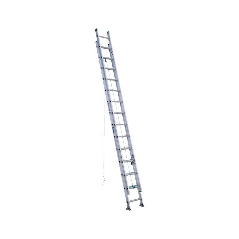 Werner 28 ft. H Aluminum Extension Ladder Type II 225 lb. capacity