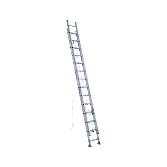 Werner 28 ft. H Aluminum Extension Ladder Type II 225 lb. capacity