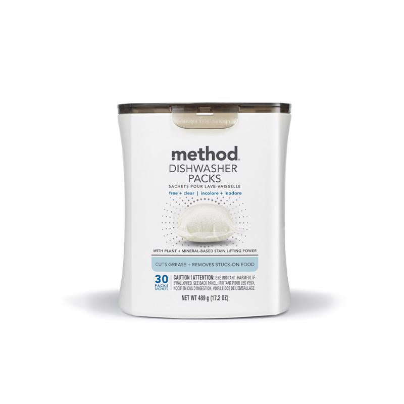 Method Free & Clear Scent Pods Dishwasher Detergent 17.2 oz 30 pk