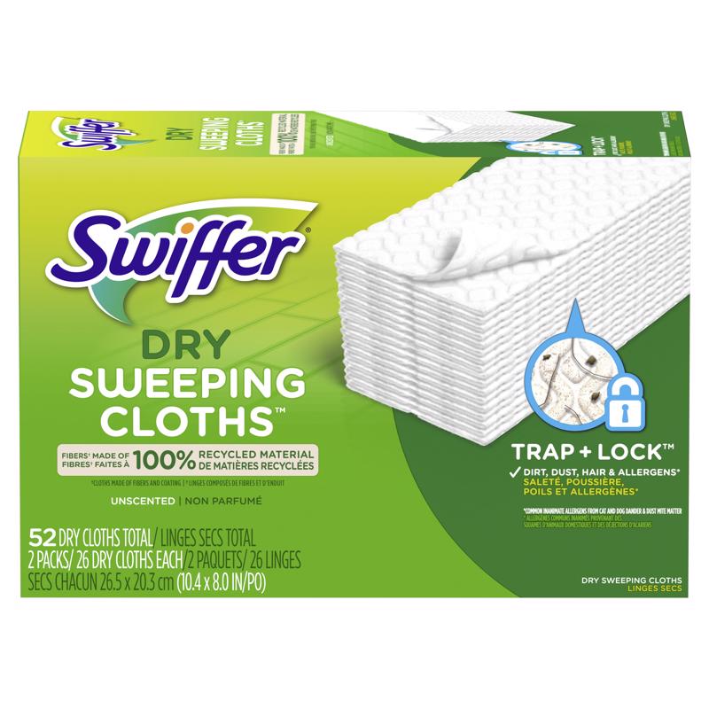 Swiffer Sweeper 5.4 in. Dry Microfiber Dust Mop Refill 52 pk