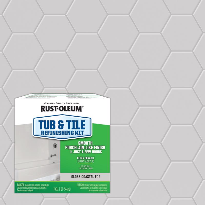 Rust-Oleum Specialty Gloss Coastal Fog Tub and Tile Refinishing Kit Interior 1 qt