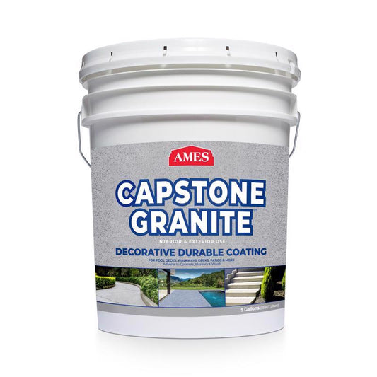 AMES Capstone Granite Gloss Quicksilver Water-Based Acrylic Concrete Floor Paint 5 gal