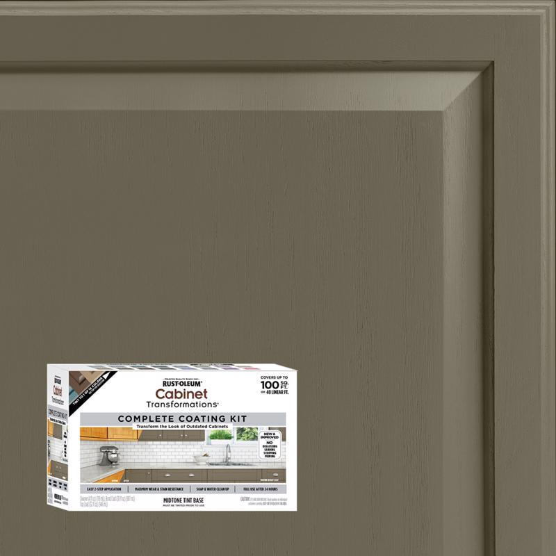 Rust-Oleum Cabinet Transformations Satin Tint Base Mid-Tone Base Cabinet Refinishing System Interior