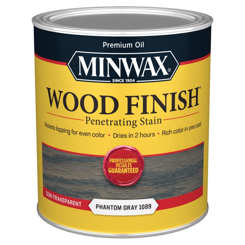 Minwax Wood Finish Semi-Transparent Satin Phantom Oil-Based Penetrating Wood Stain 1 qt