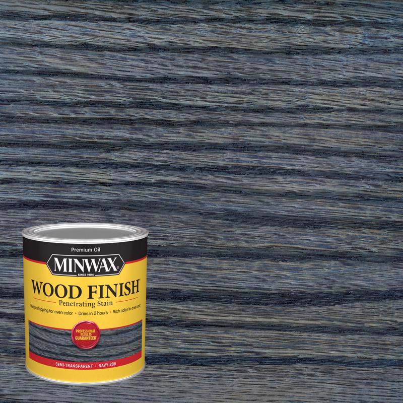 Minwax Wood Finish Semi-Transparent Navy Oil-Based Penetrating Wood Stain 1 qt