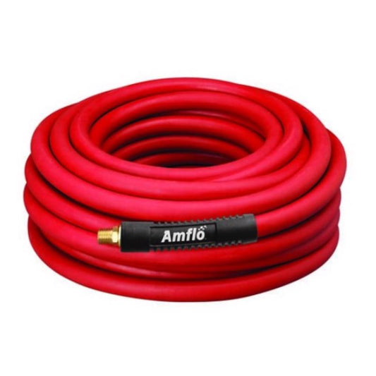 Amflo 50 ft. L Rubber Air Hose 300 psi Red