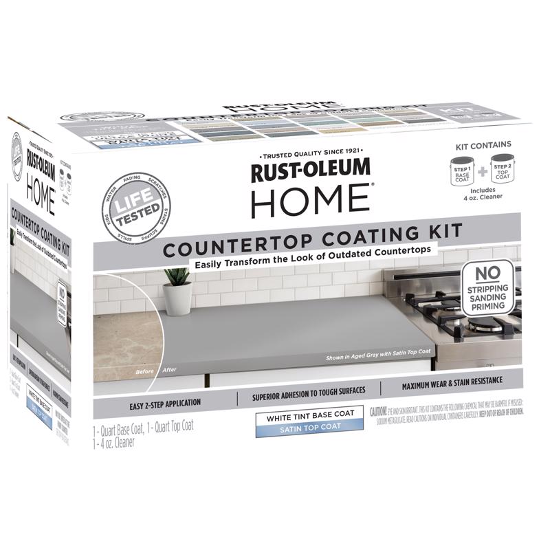 Rust-Oleum HOME Satin White Base Acrylic Countertop Paint Kit 1 qt