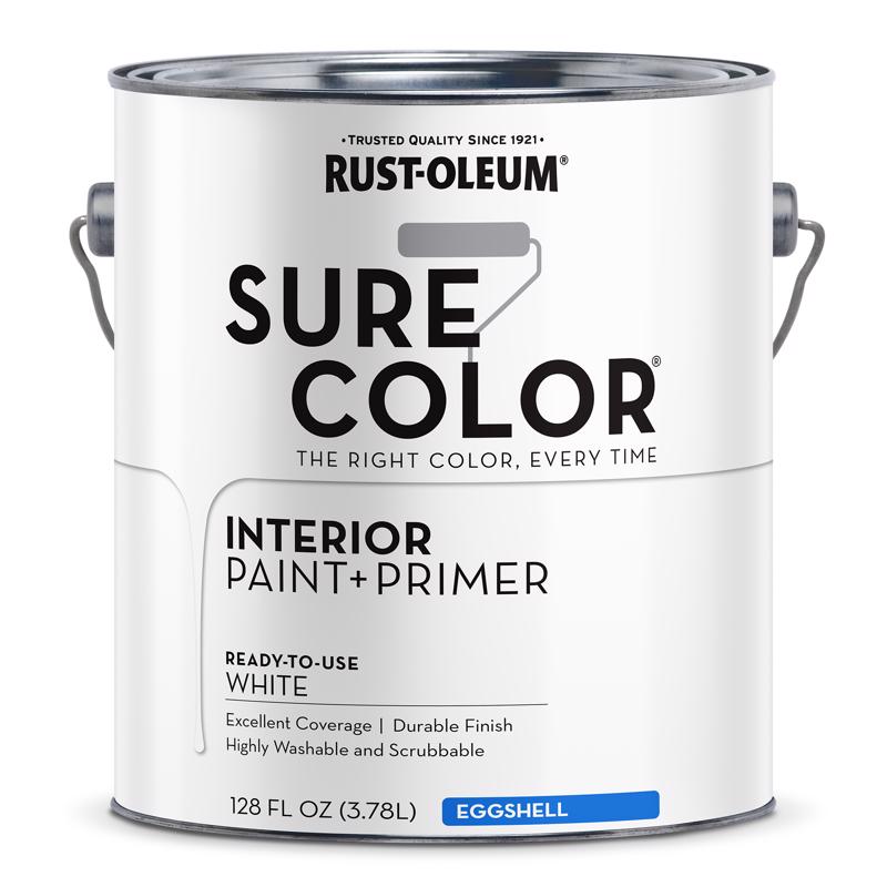 Rust-Oleum Sure Color Eggshell White Water-Based Paint + Primer Interior 1 gal