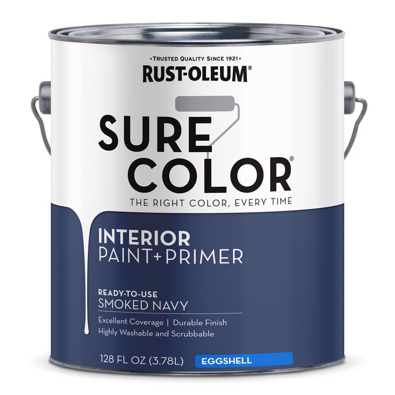 Rust-Oleum Sure Color Eggshell Smoked Navy Water-Based Paint + Primer Interior 1 gal