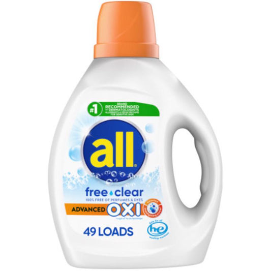 All No Scent Detergent Liquid 88 oz 1 pk