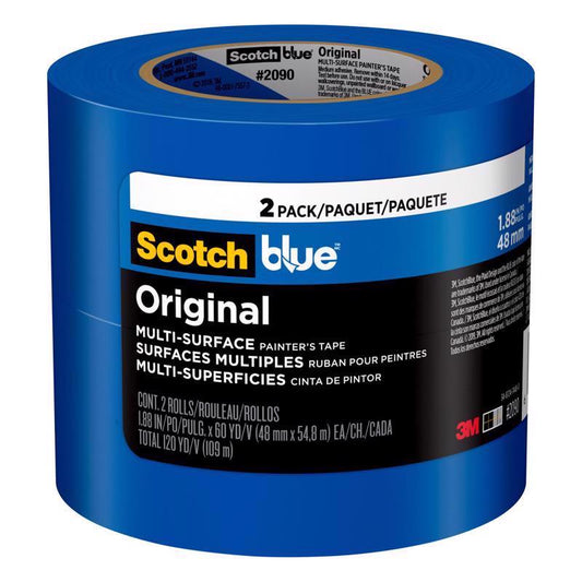 ScotchBlue 1.88 in. W X 60 yd L Blue Medium Strength Painter's Tape 2 pk