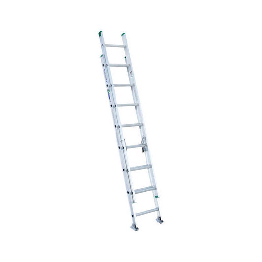 Werner 16 ft. H Aluminum Extension Ladder Type II 225 lb. capacity