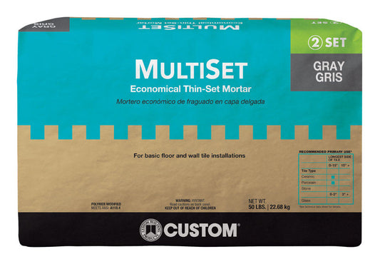 Custom Building Products MultiSet Gray Thin-Set Mortar 50 lb