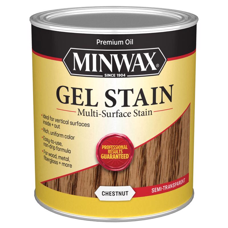 Minwax Gel Stain Semi-Transparent Chestnut Oil-Based Gel Stain 1 qt