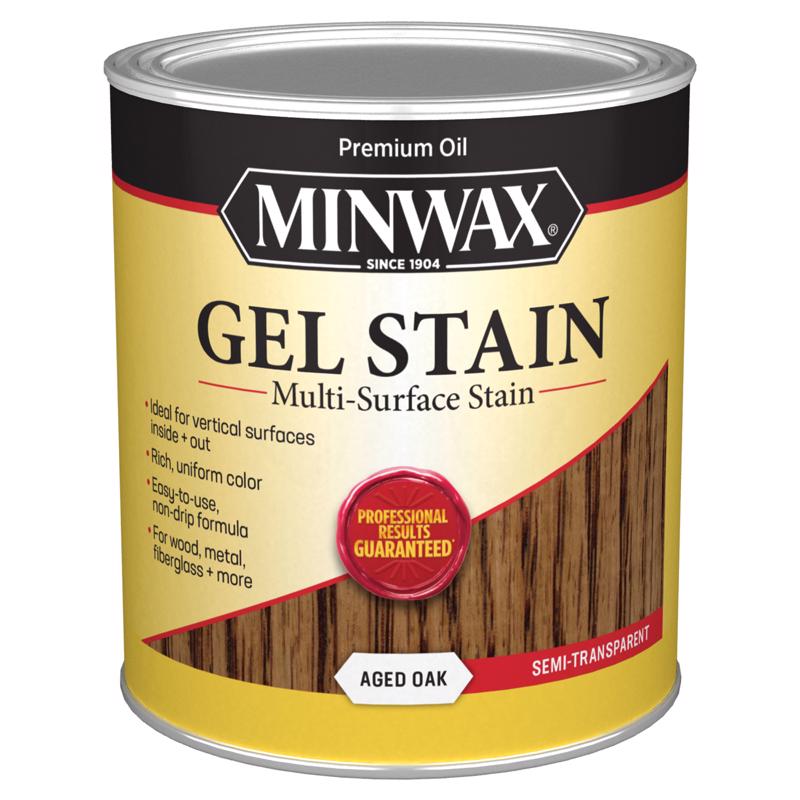 Minwax Gel Stain Semi-Transparent Aged Oak Oil-Based Gel Stain 1 qt