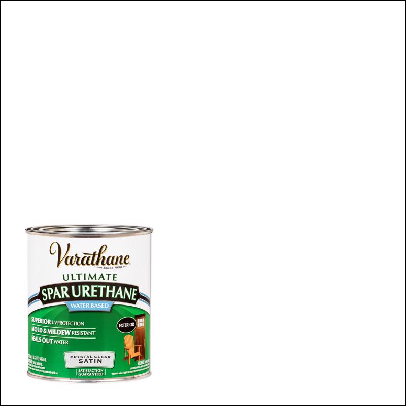 Varathane Ultimate Satin Clear Water-Based Spar Urethane 1 qt