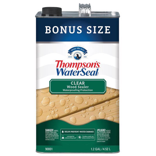 Thompson's WaterSeal Clear Wood Sealer Clear Oil-Based Wood Sealant 1.2 gal