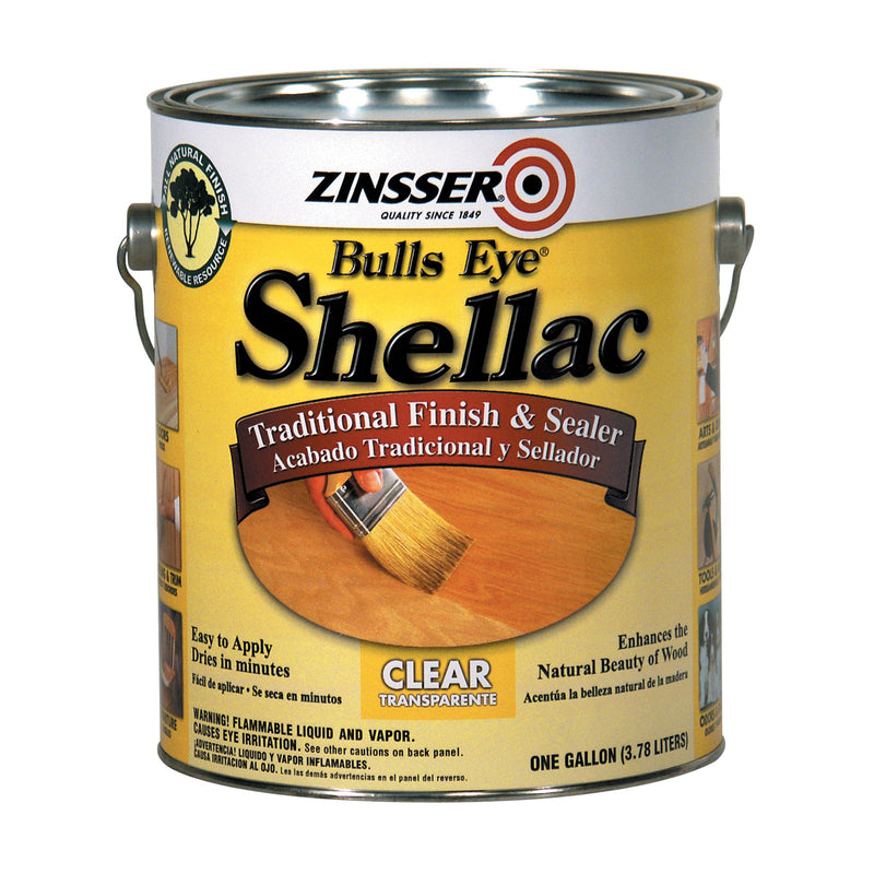 Zinsser Bulls Eye Gloss Clear Shellac-Based Shellac Finish and Sealer 1 gal