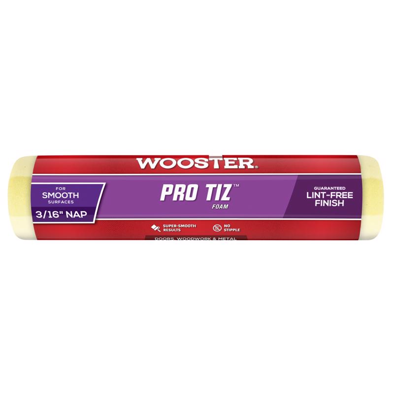 Wooster Pro Tiz Foam 9 in. W X 3/16 in. Regular Paint Roller Cover 1 pk