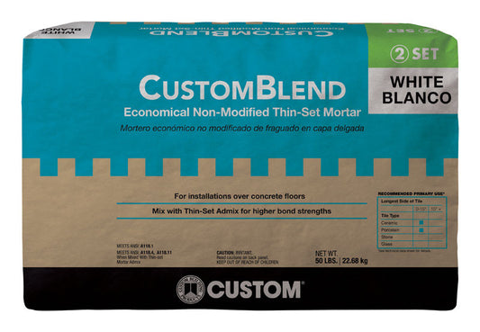 Custom Building Products White Thin-Set Mortar 50 lb